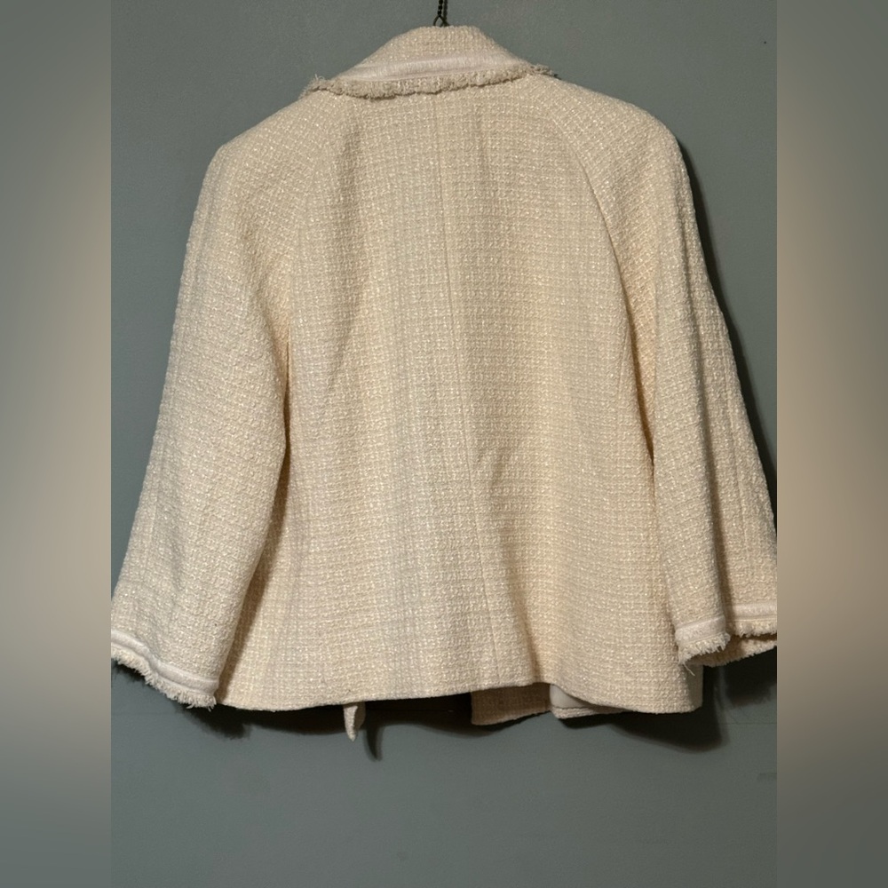Talbots Ivory Textured Blazer - Picture 4 of 7